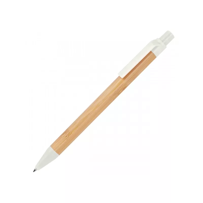 Długopis bambusowy Halle - biały (321106)