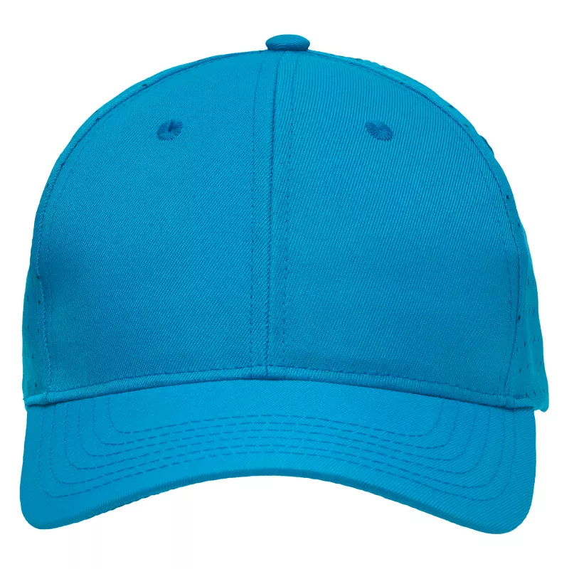 Czapka z daszkiem 6-panelowa z poliestru poly twill z perforacją 160 g/m² #3975 - Niebieski cyan (HW-3975-CYAN)