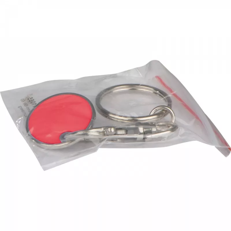 Brelok z żetonem NELLIE - czerwony (9047705)