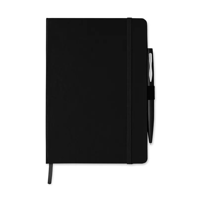 Notes A5 z długopisem 72 kartki w linię NOTAPLUS - Czarny (MO8108-03)