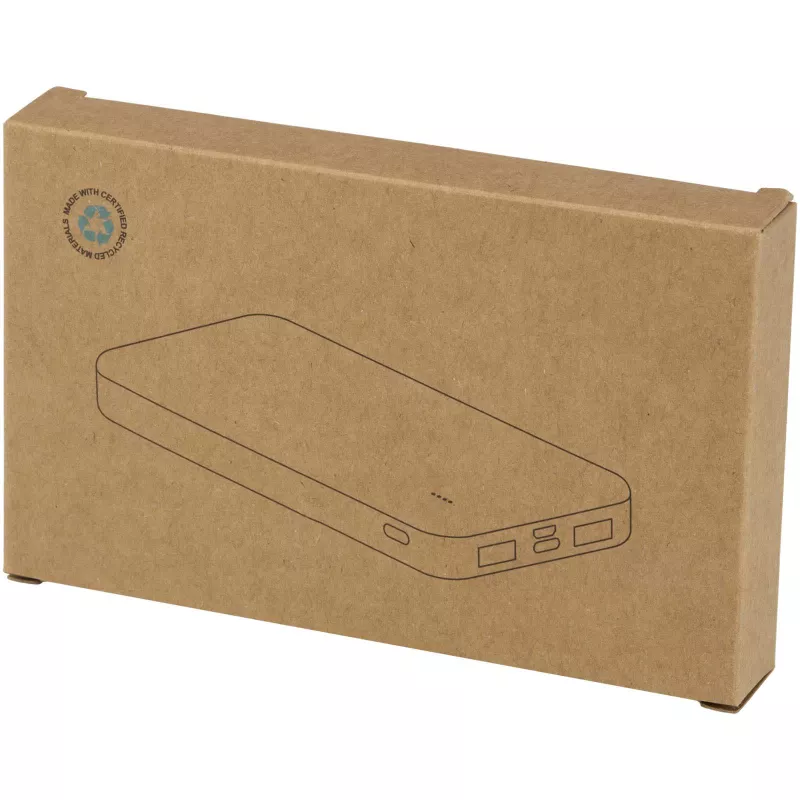 Intan powerbank o pojemności 10 000 mAh i mocy 10 W z tworzyw sztucznych pochodzących z recyklingu - Biały (12445801)