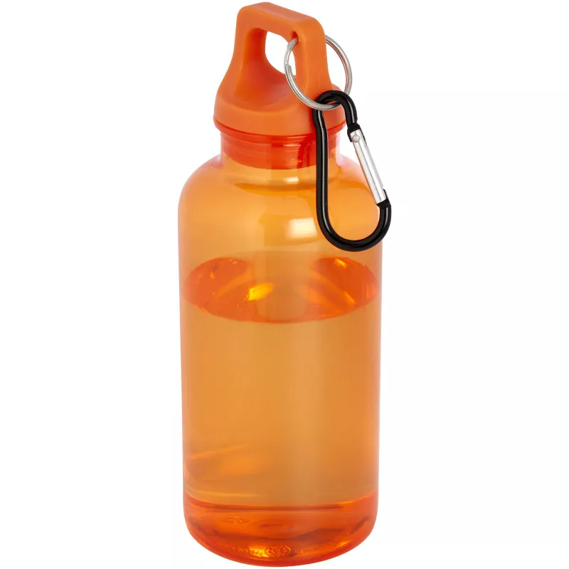Oregon butelka na wodę o pojemności 400 ml z karabińczykiem wykonana z tworzyw sztucznych pochodzących z recyklingu z certyfi - Pomarańczowy (10077831)