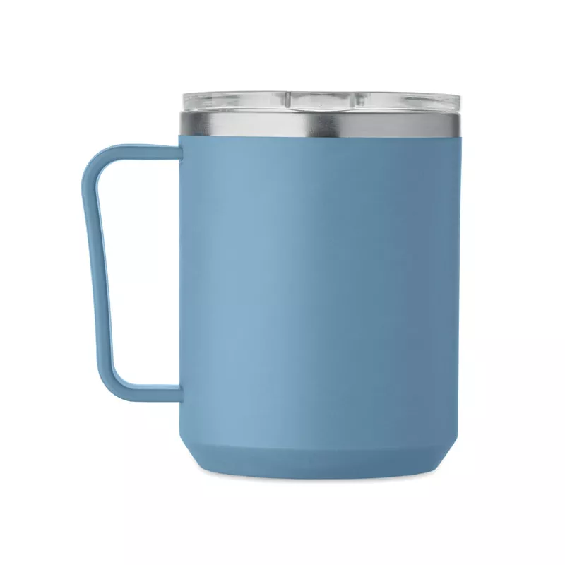 Kubek dwuścienny z przesuwaną pokrywką 400 ml COCOA - Petrol (MO2900-20)
