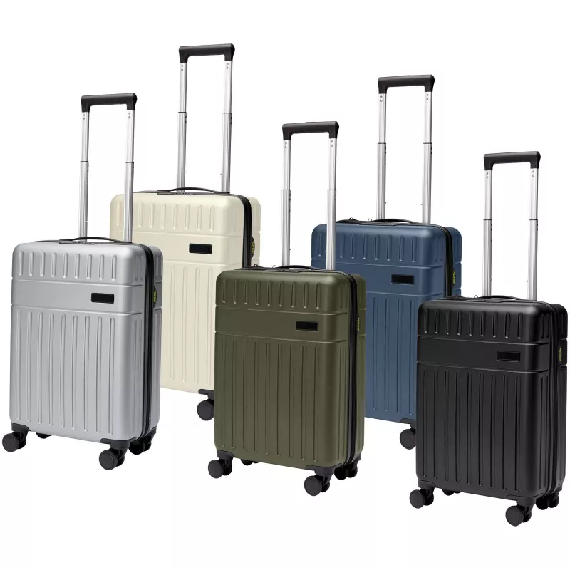 Rover twarda walizka na kółkach z tworzyw sztucznych pochodzących z recyklingu z certyfikatem GRS o wysokości 51 cm i pojemno - Czarny (13004990)