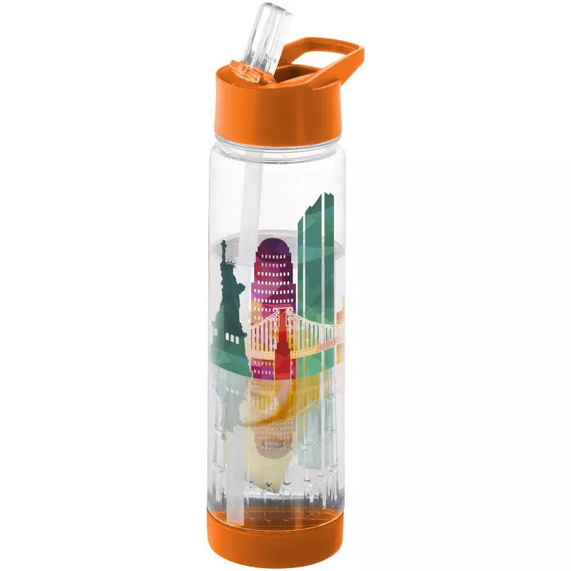 Bidon Tutti Frutti wykonany z Eastman Tritan™ 750 ml - Pomarańczowy-Przezroczysty (10031406)