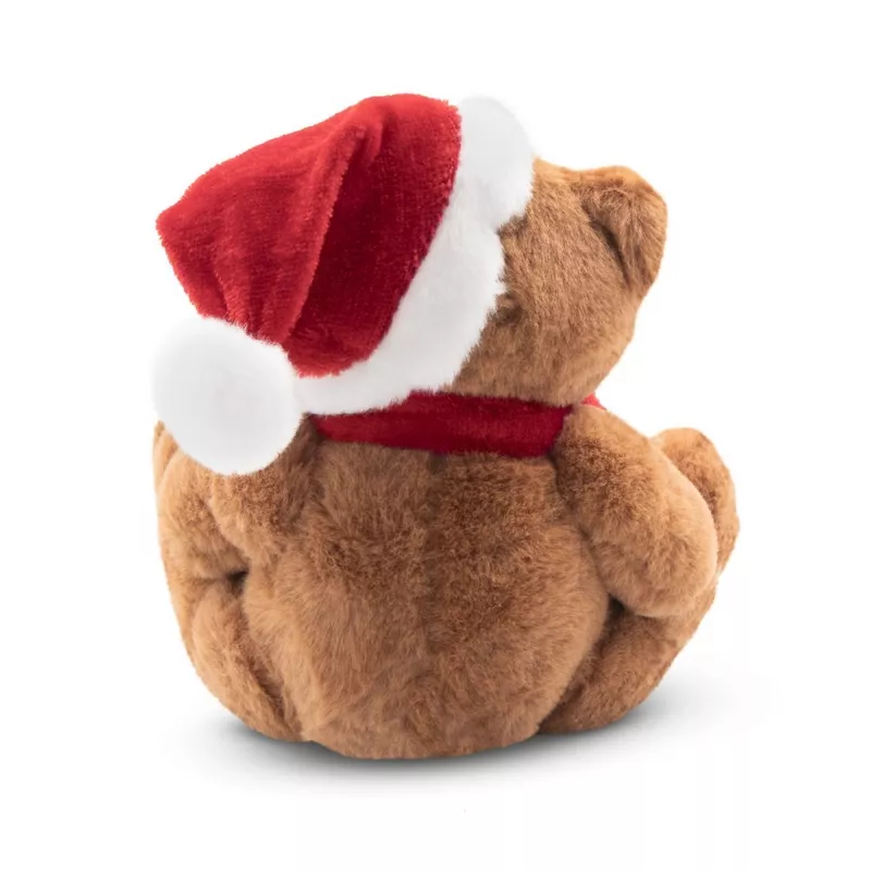 Pluszowy miś świąteczny | Nathan Brown - brązowo-czerwony (HE261-56)