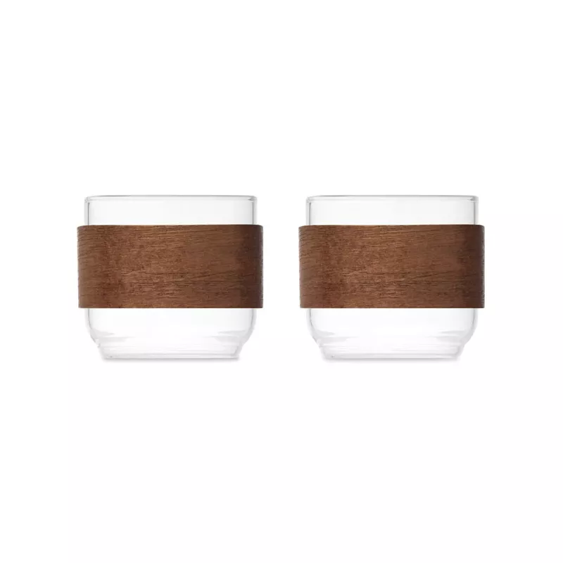 Zestaw 2 szklanek borokrzemowych 120 ml BOGOTA SET - Drewna (MO3197-40)