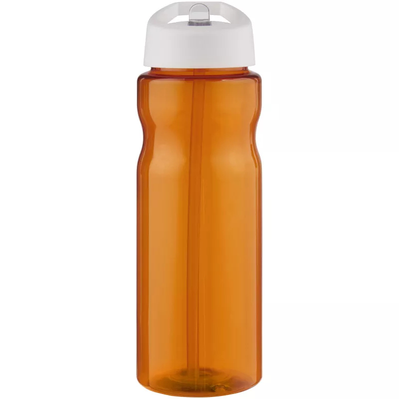 Bidon H2O Base® o pojemności 650 ml z wieczkiem z słomką - Biały-Pomarańczowy (21004934)