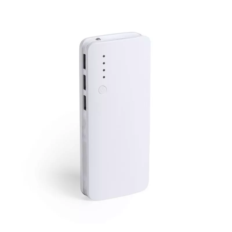 Power bank 10000 mAh, lampka LED - biały (V3856-02)