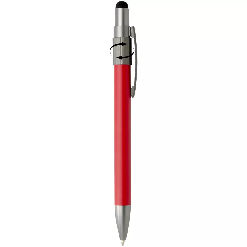 Rill długopis z certyfikatem RCS z recyklingu z rysikiem i fidget spinnerem (czarny tusz) - Czerwony (10644721)