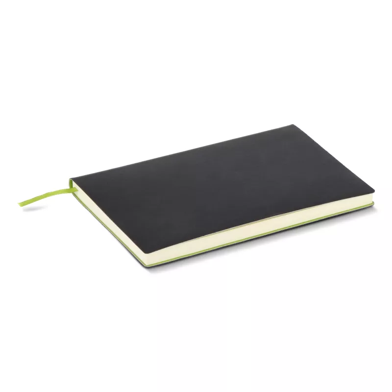 Notatnik Yuzu z miękką okładką Thermo A5 - czarno / jasnozielony (LT92091-N0232)