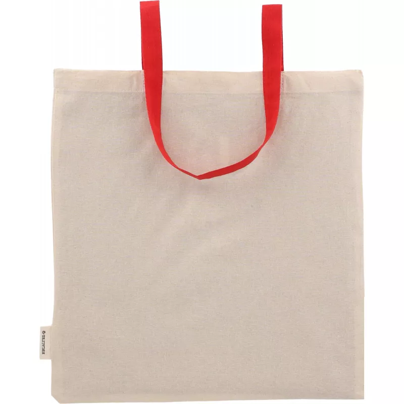 Torba bawełniana z długimi uszami, z recyklingu 140g/m2 CAMBRIDGE - czerwony (545405)