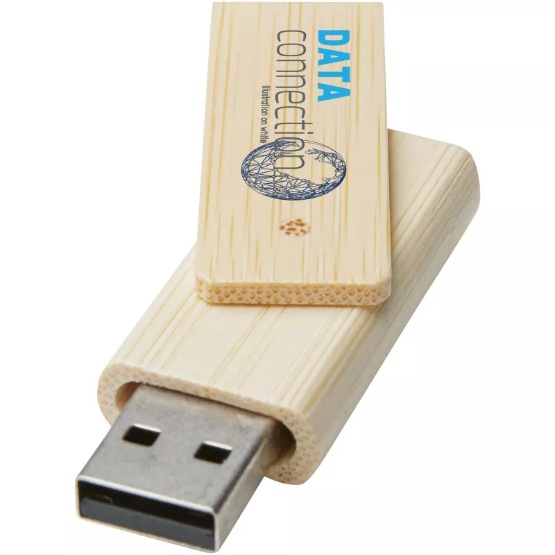 Pamięć USB Rotate o pojemności 4GB wykonana z bambusa - Beżowy (12374602)