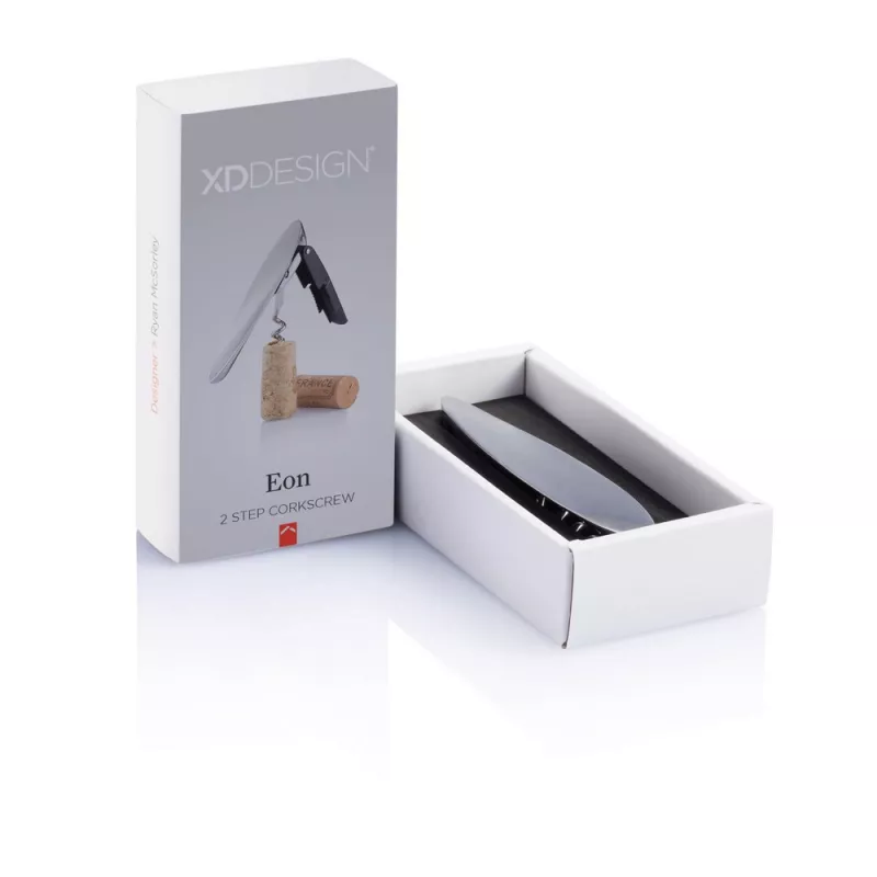 Korkociąg Eon - czarny, srebrny (P911.801)