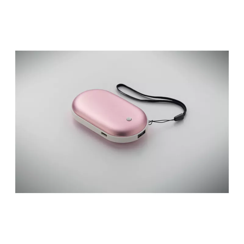 Ogrzewacz do rąk z powerbankiem 5000 mAh MUKAVA - Dziecięcy Róż (MO2777-11)
