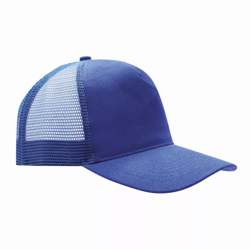 Czapka z daszkiem 5-panelowa - niebieski (56-0701623)