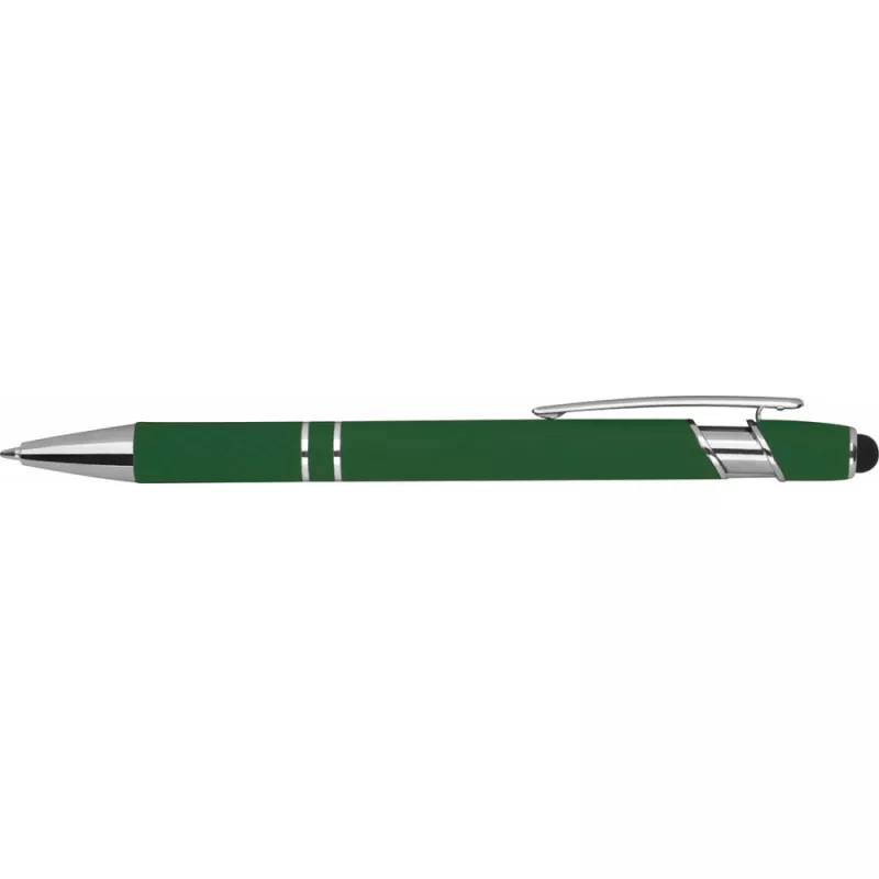 Długopis plastikowy touch pen - ciemnozielony (1368999)