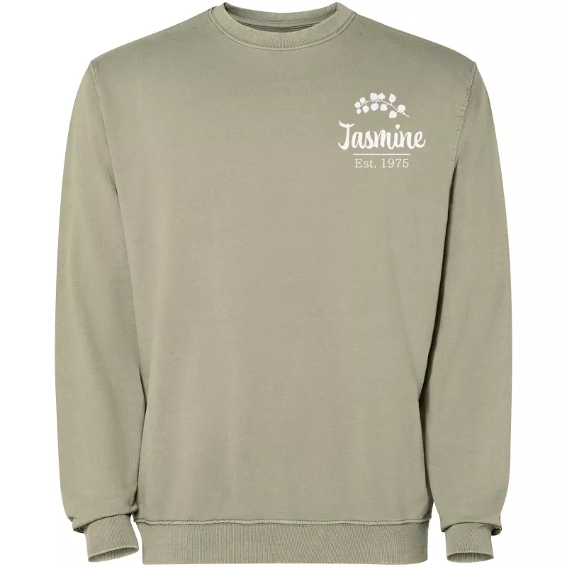 Jaya sweter unisex z okrągłym dekoltem - Khaki (R2203-KHAKI)