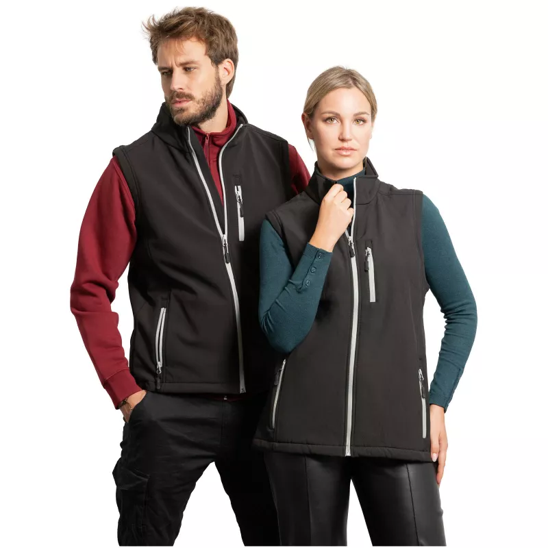 Nevada kamizelka unisex typu softshell - Czarny (R11993O2)