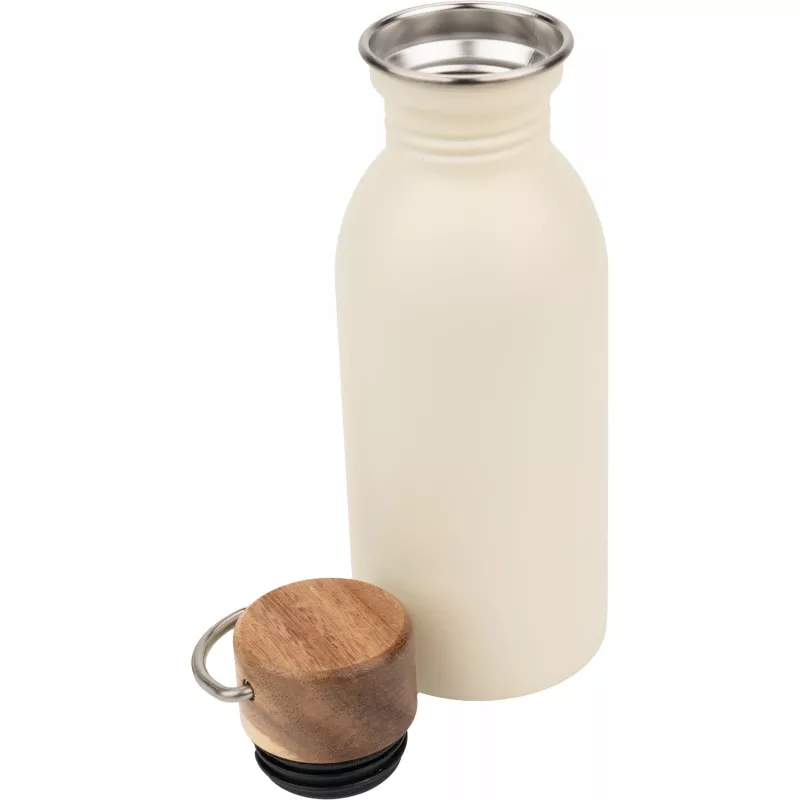 Butelka stalowa z recyklingu IBIZA MoLu 500 ml - biały (398006)