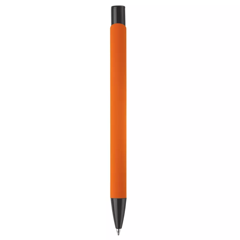 Długopis meatlowy gumowany Alicante - pomarańczowo / czarny (LT80537-N2602)