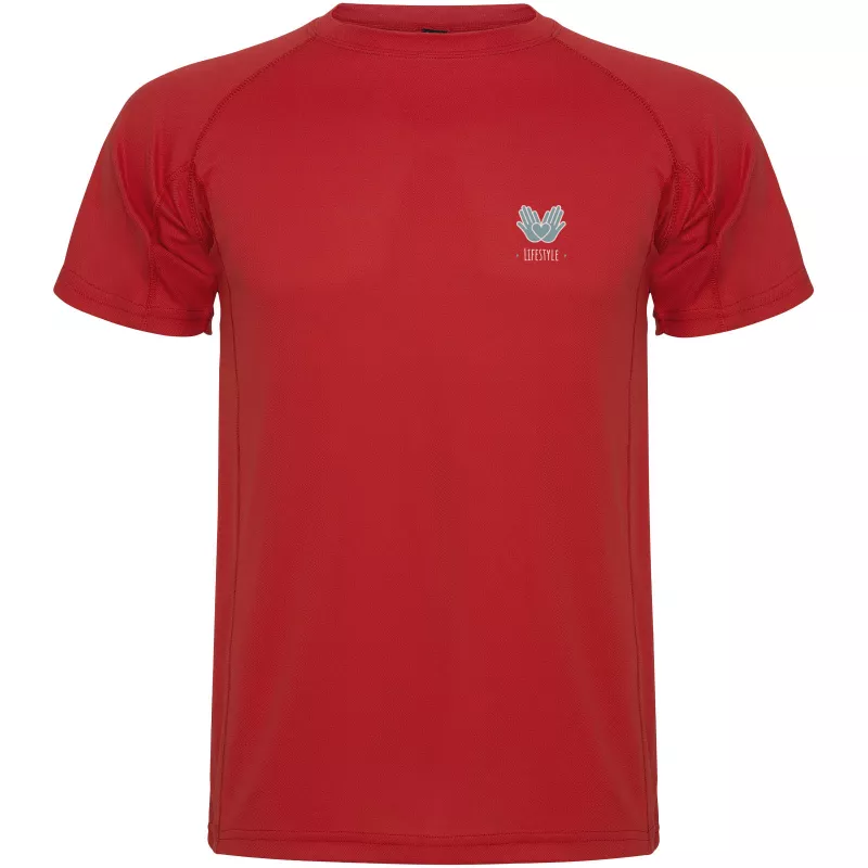 Montecarlo sportowa koszulka dziecięca z krótkim rękawem - Czerwony (K0425-RED)