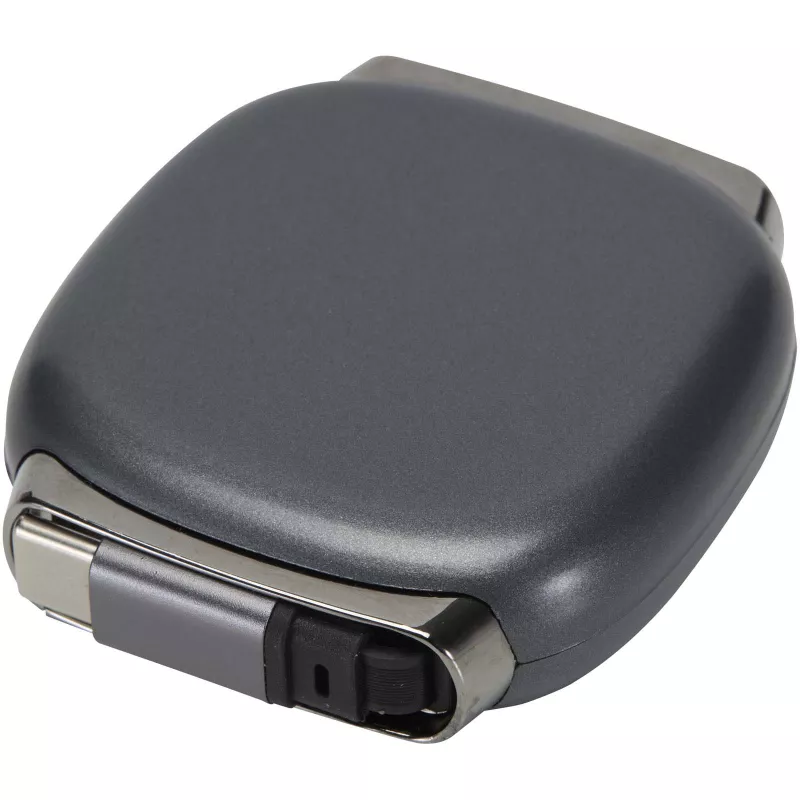 Alphard – zwijany kabel 5 w 1 do CarPlay, 100 W, z recyklingowanego plastiku, obsługa szybkiego ładowania PD - Gun metal (12449682)