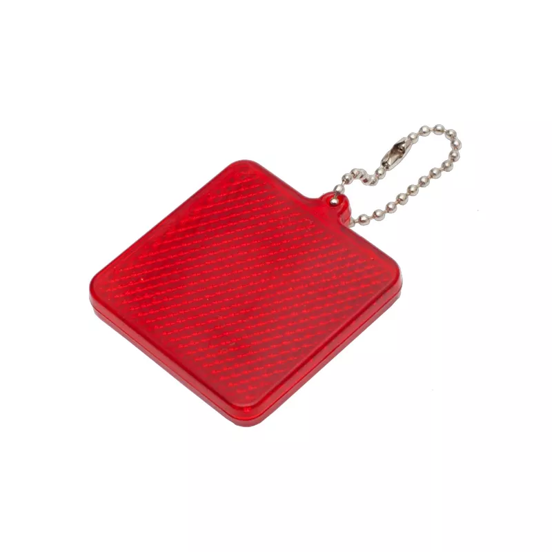 Brelok odblaskowy Square Reflect - czerwony (R73164.08)