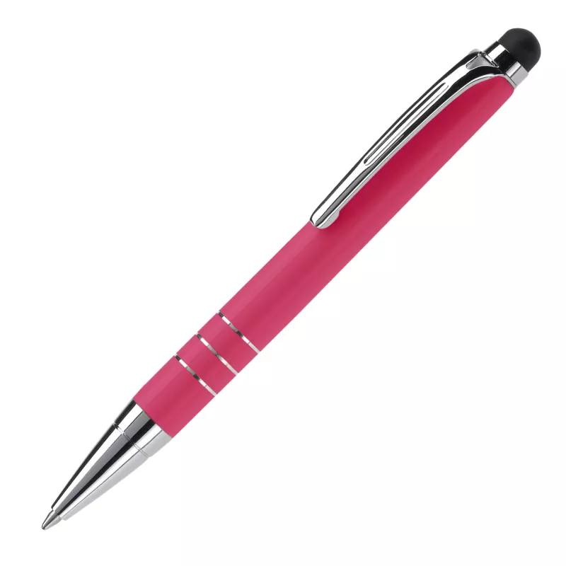 Długopis z dotykowym rysikiem - ciemnoróżowy (LT87558-N0078)