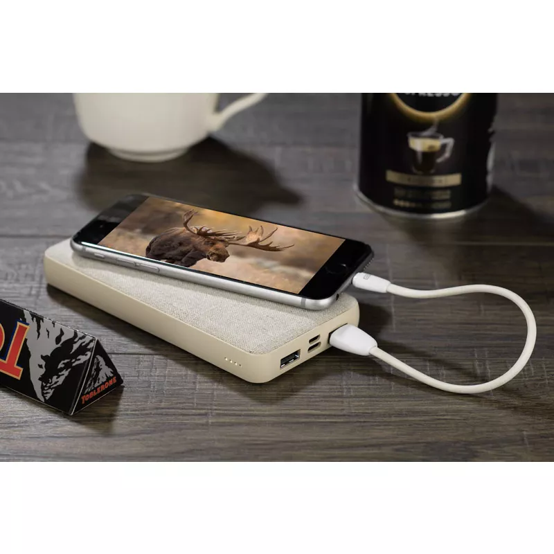 Power bank rPET REPPO 10000 mAh - beżowy (naturalny) (45129-17)