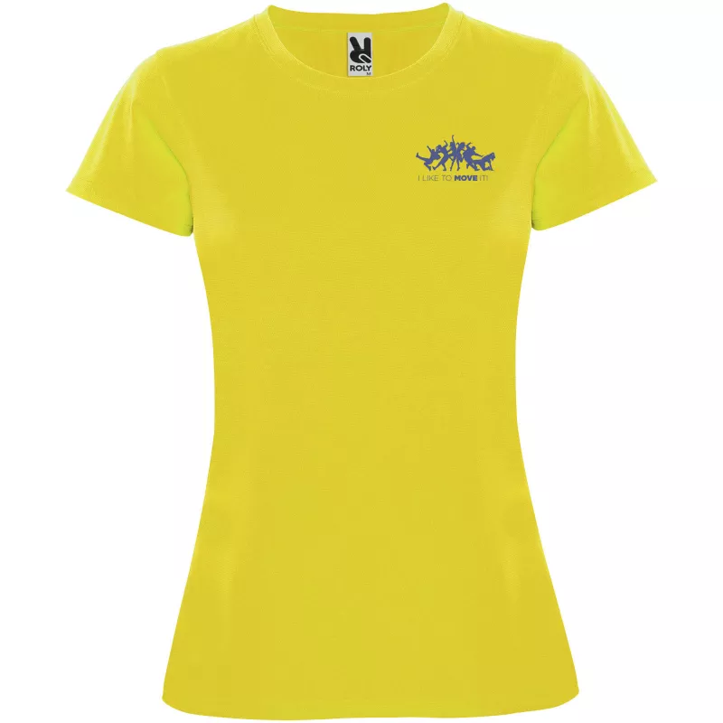 Damska koszulka poliestrowa 150 g/m² ROLY MONTECARLO WOMAN 0423 - Żółty (R0423-YELLOW)