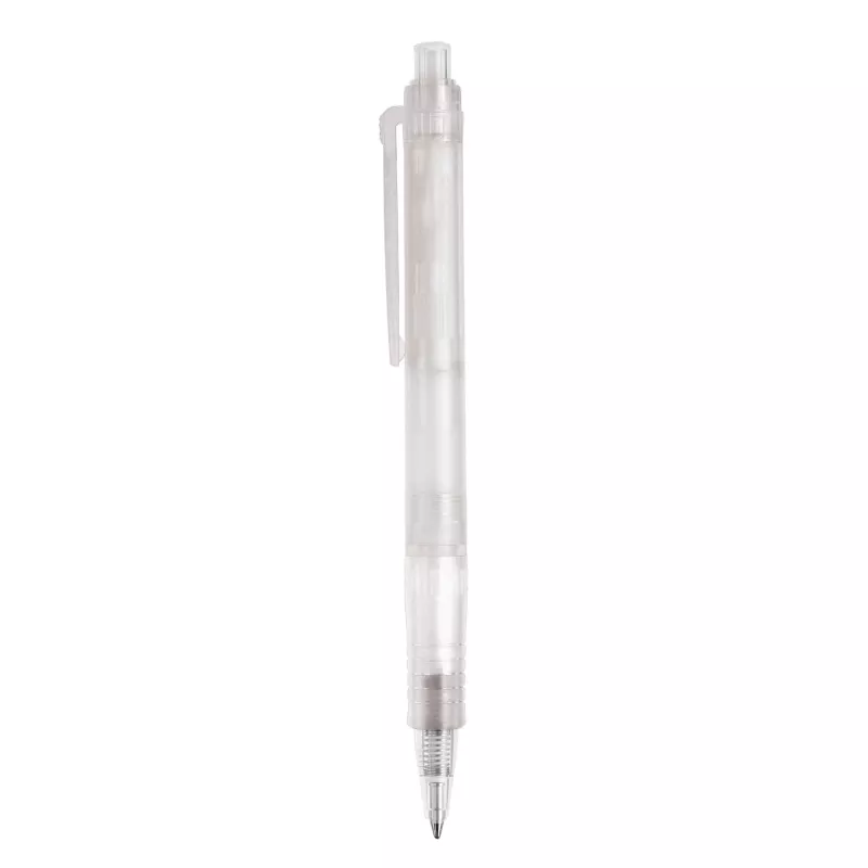 Długopis Vegetal Pen Clear przejrzysty z PLA - biały  mrożony (LT87540-N5401)