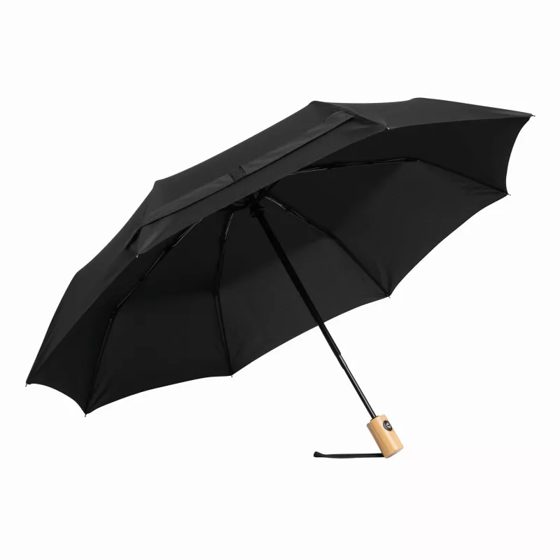 Automatycznie otwierany i składany, wiatroodporny parasol kieszonkowy CALYPSO - czarny (56-0101271)