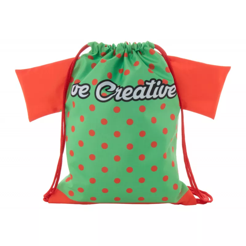 CreaDraw T Kids personalizowany worek ze sznurkami dla dzieci - czerwony (AP716552-05)