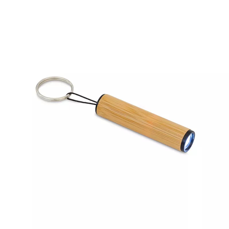 Bambusowy długopis i latarka w pudełku Pelak - beżowy (R02319.13)