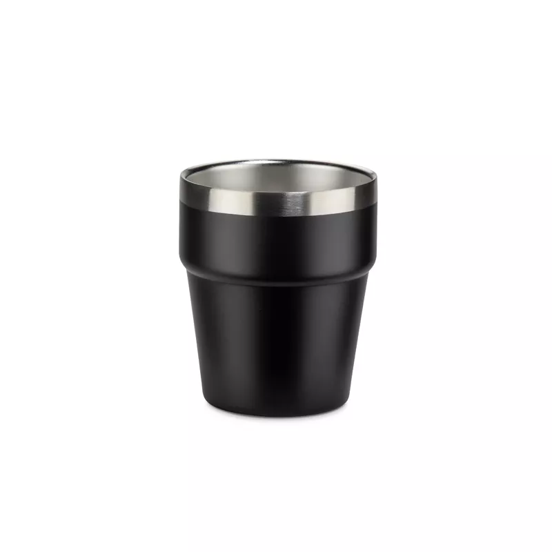 Kubek z recyklingowanej stali nierdzewnej MAKEL 300 ml - czarny (16404-02)