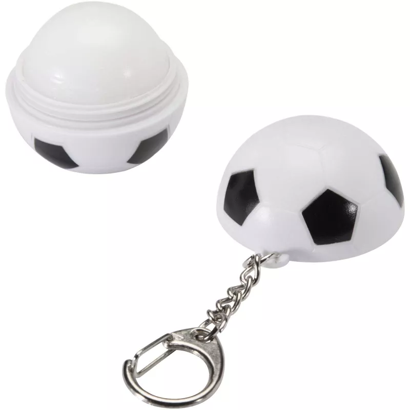 Rami balsam do ust w kształcie piłki nożnej o zapachu wanilii z filtrem SPF 15 i brelokiem - Czarny (12641490)