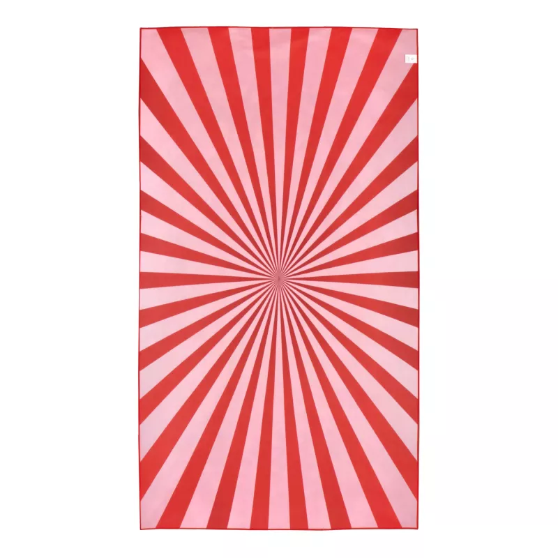 Szybkoschnący ręcznik plażowy R-PET 100×180 cm, sublimacja - czerwony (LT97215-N0021)