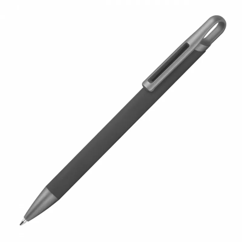 Długopis aluminiowy z recyklingu półżelowy KAROLINE - ciemnoszary (1444077)