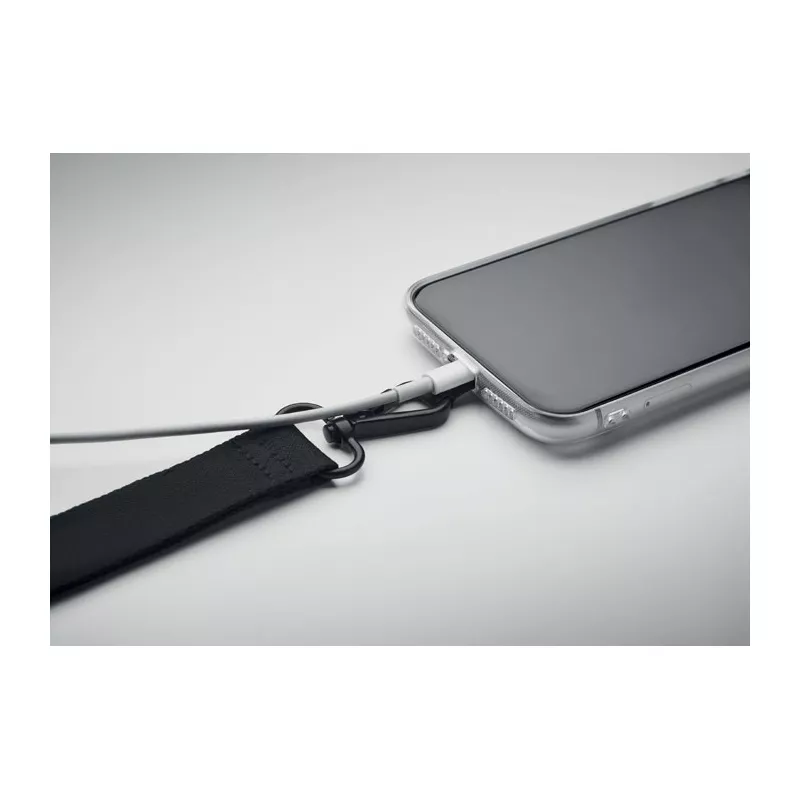 Smycz na telefon crossbody z poliestru CELESTE - Czarny (MO2122-03)