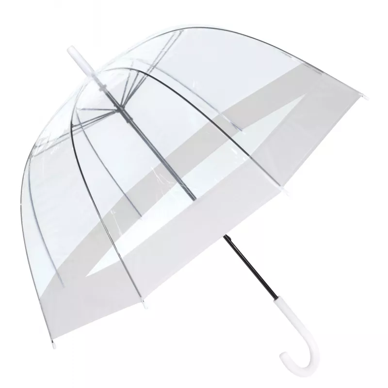 Reklamowy parasol przezroczysty HONEYMOON - biały (56-0103392)
