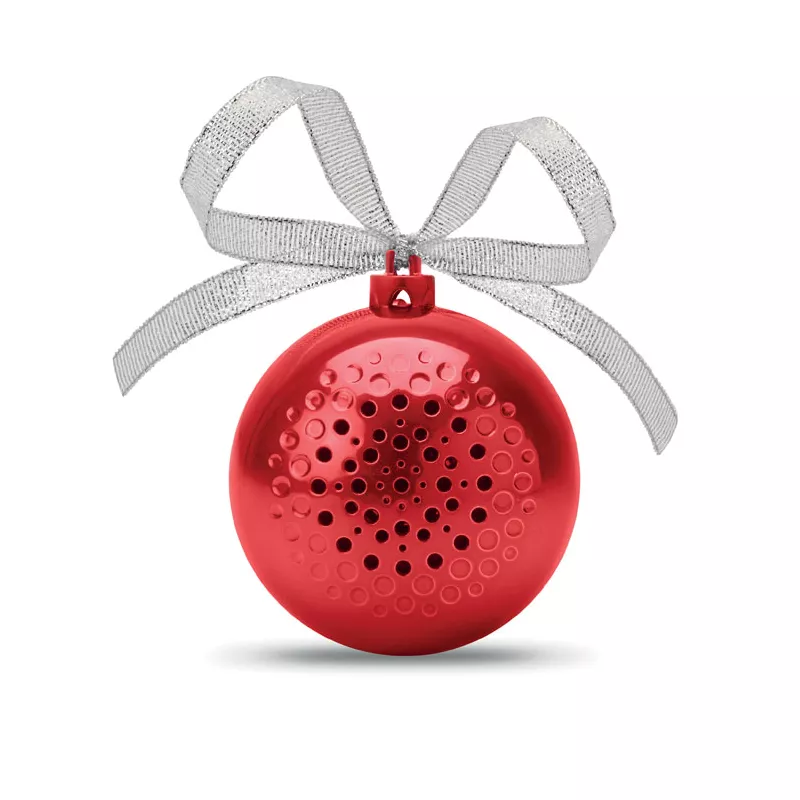 Głośnik bezprzewodowy bombka 3W JINGLE BALL - Czerwony (CX1449-05)