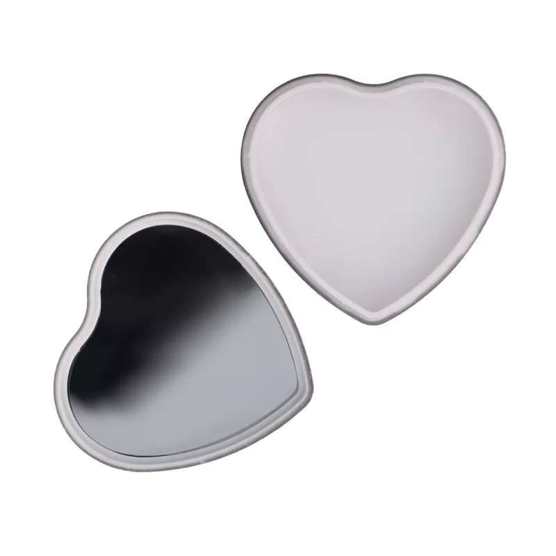 Płaska metaliczna pomadka do ust w kształcie serca - srebrny (LT90486-N0005)