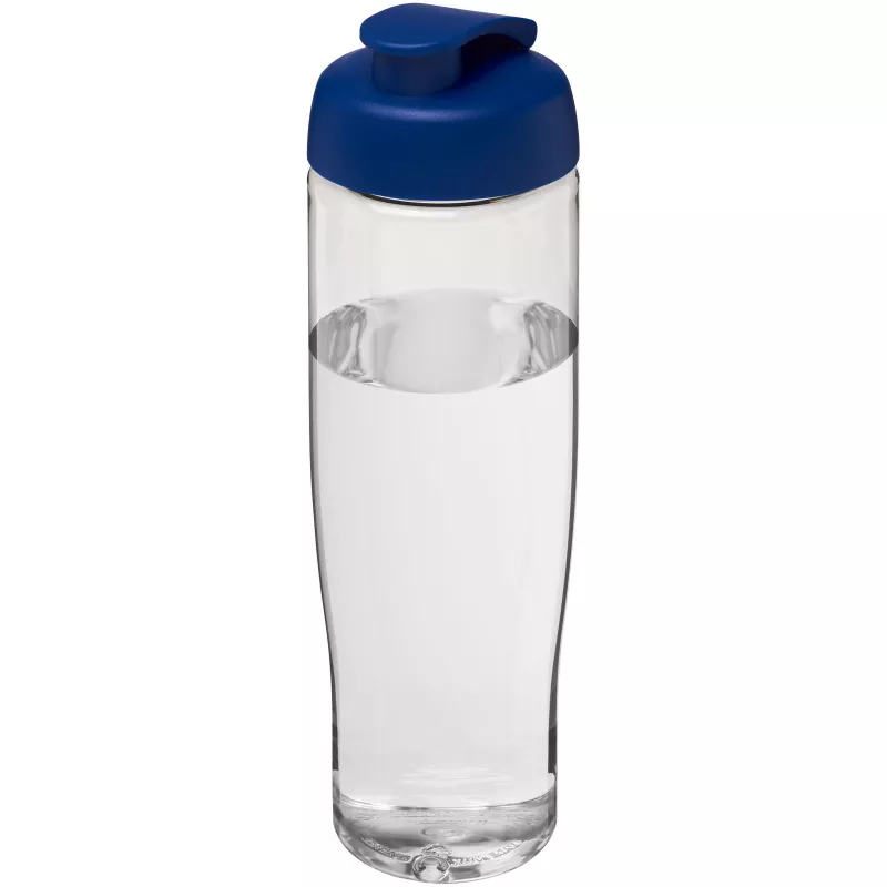 Bidon H2O Tempo® o pojemności 700 ml z wieczkiem zaciskowym - Niebieski-Przezroczysty (21004002)