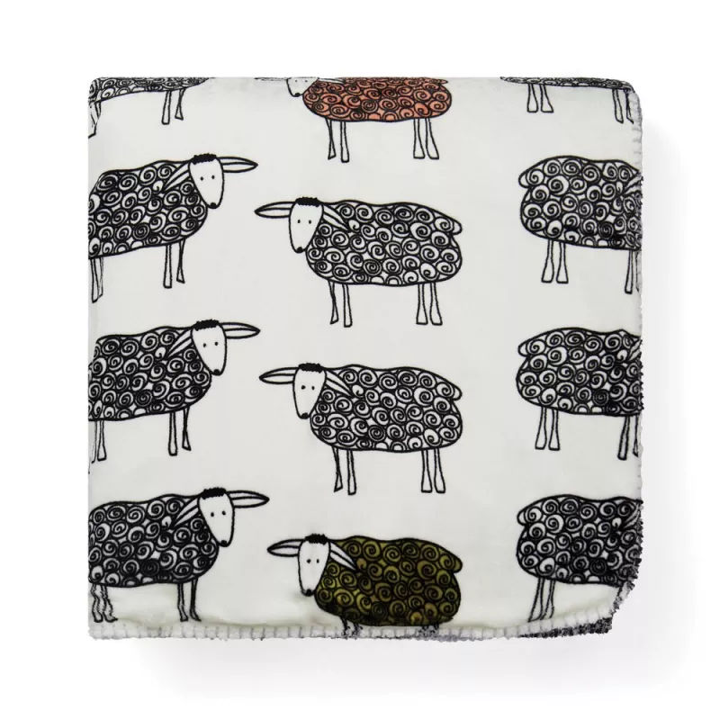 Koc 130 x 170 cm VINGA Sheep RPET - biały (VG516-02)