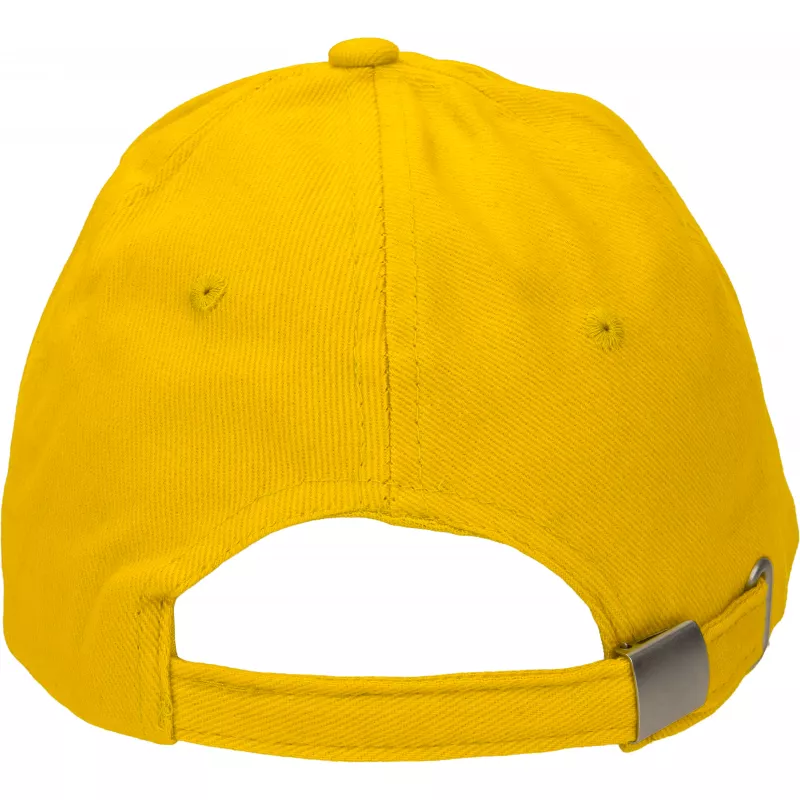 Czapka z daszkiem bawełniana 6 paneli, 260 g/m² CURTIS - żółty (5046608)