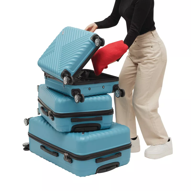 Zestaw walizek - turkusowy (56-2220005)