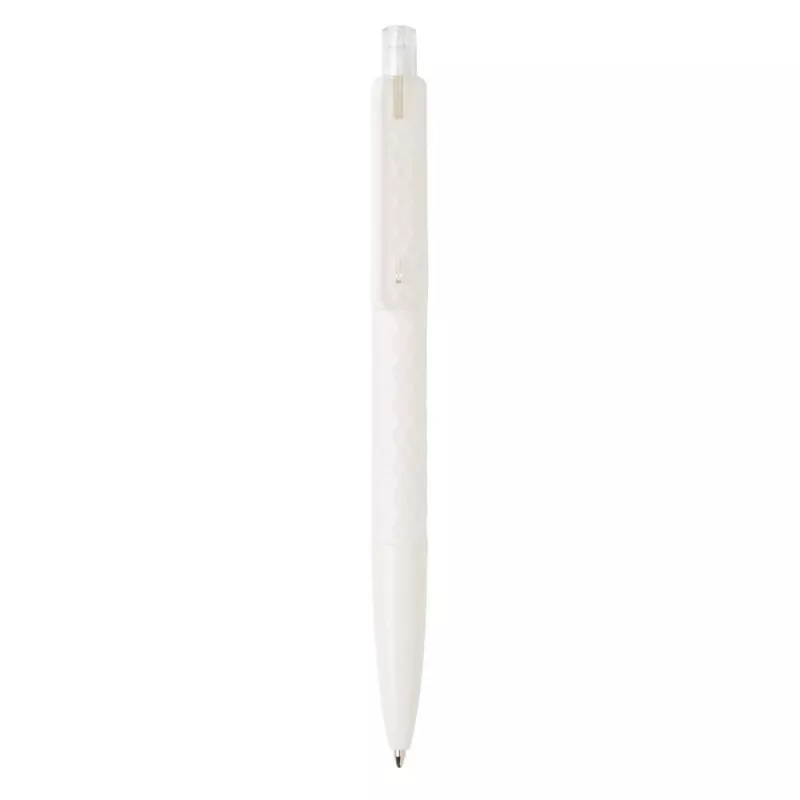 Długopis z diamentowym wzorem i niemieckim wkładem Dokumental® - biały (V1814-02)
