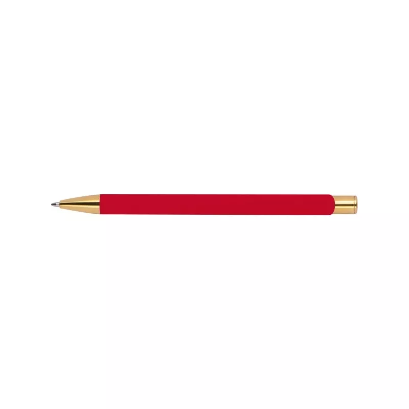 Długopis metalowy GLENDALE ze złotymi elementami - czerwony (365505)