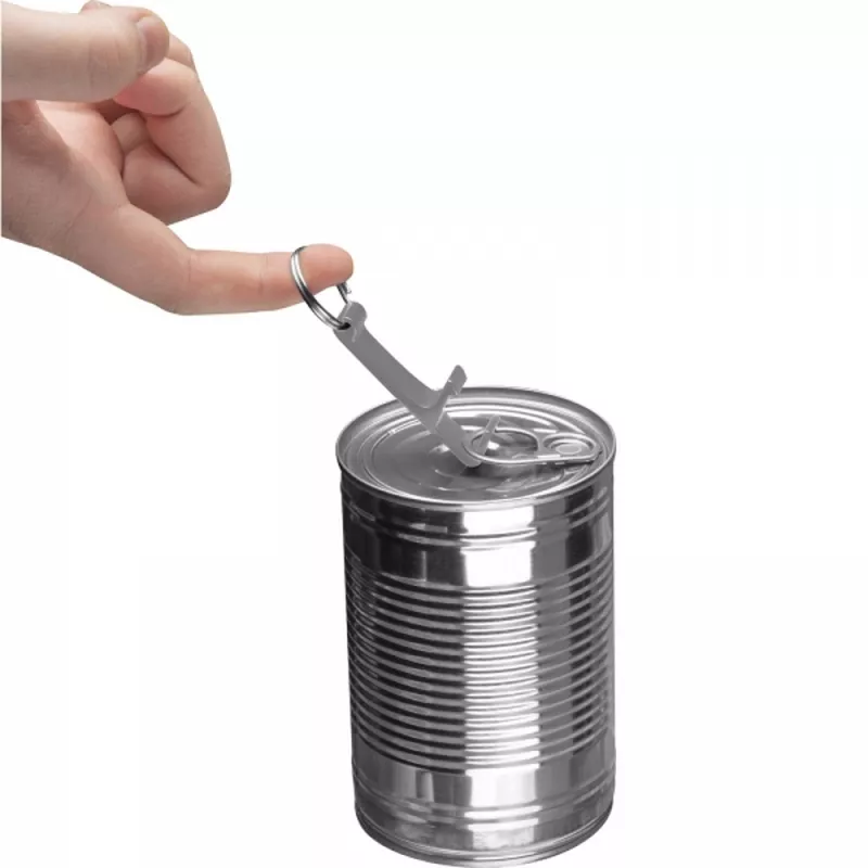 Brelok metalowy otwieracz do butelek ADRIANO - szary (8232507)